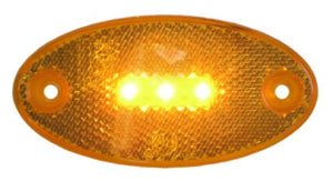 Marker Lamp Amber ECE with Reflector 3 LED Multi-volt