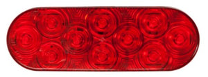 Lumenx Red Stop-Tail Light 6.5 Inch Grommet Mount 10 LED Multi-volt